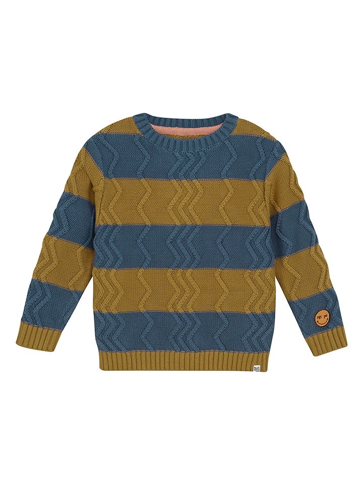 Noppies Sweter w kolorze niebiesko-jasnobrązowym rozmiar: 140