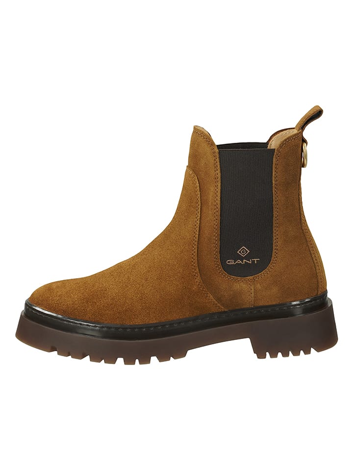 GANT Footwear Skórzane sztyblety "Aligrey" w kolorze jasnobrązowym rozmiar: 39
