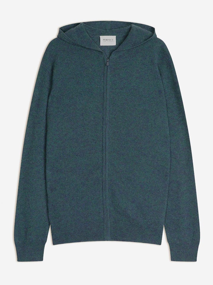 Perfect Cashmere Kaszmirowa bluza "Eldo" w kolorze zielonym rozmiar: XL