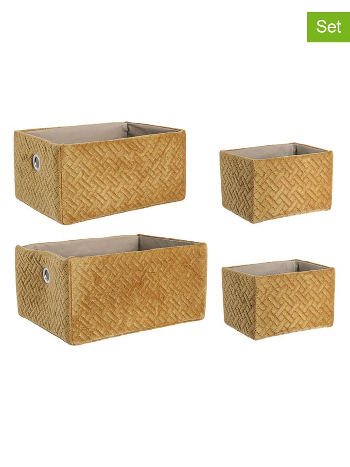 Bizzotto Pojemniki (4 szt.) "Averill" w kolorze żółtym rozmiar: onesize