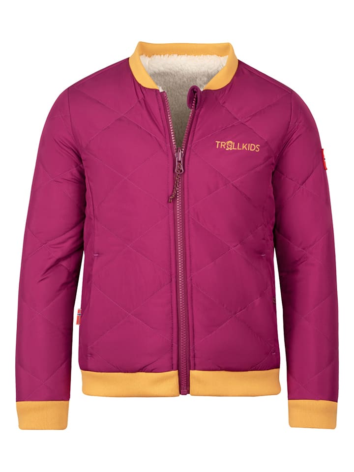 Trollkids Kurtka przejściowa "Hamar" w kolorze fioletowo-beżowym rozmiar: 104