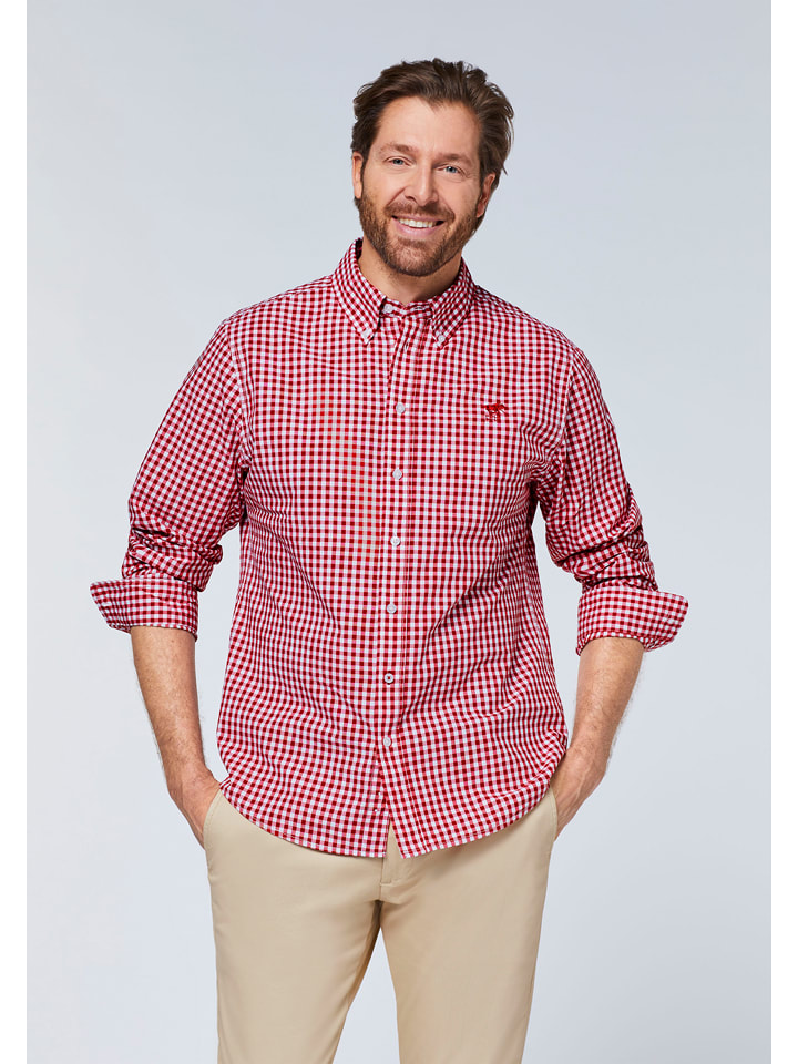 Polo Sylt Koszula - Regular fit - w kolorze czerwono-białym rozmiar: 3XL