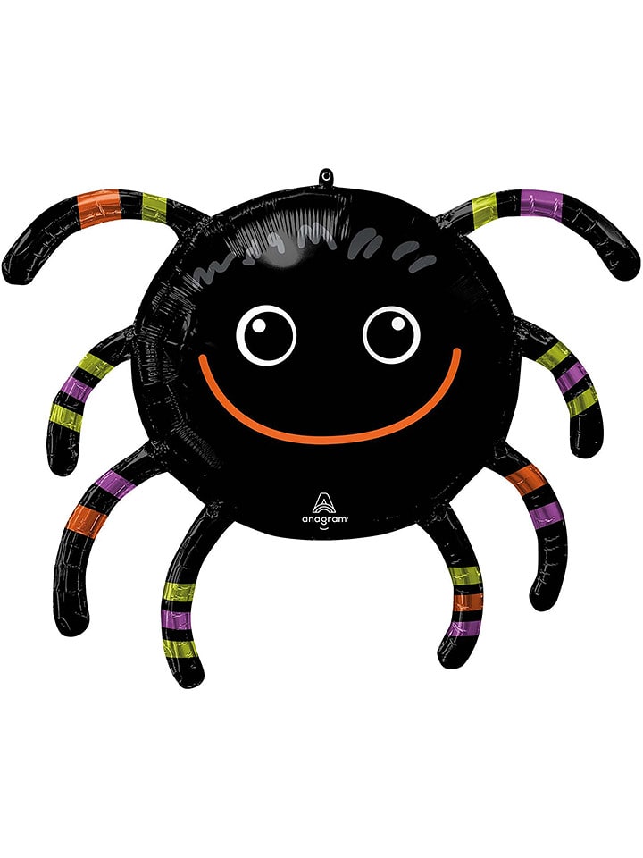 amscan Balon foliowy "Spider" w kolorze czarnym - 71 x 66 cm rozmiar: onesize