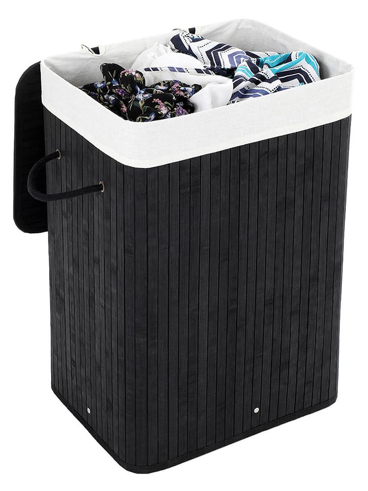 Songmics Kosz w kolorze czarno-białym na pranie - 40 x 60 x 30 cm rozmiar: onesize