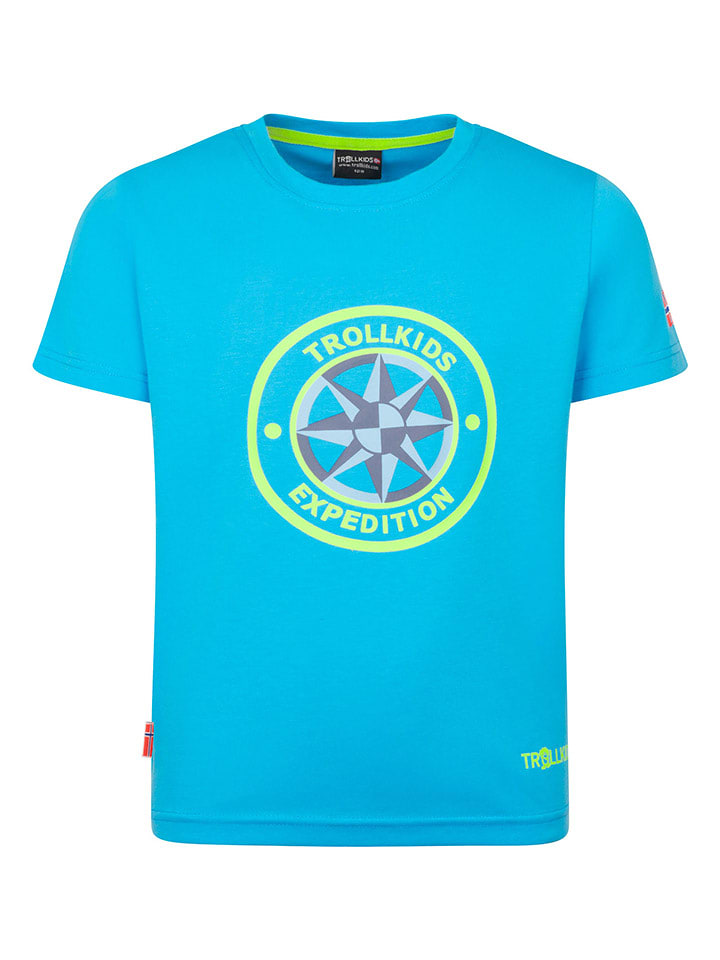 Trollkids Koszulka funkcyjna "Windrose" w kolorze błękitnym rozmiar: 104