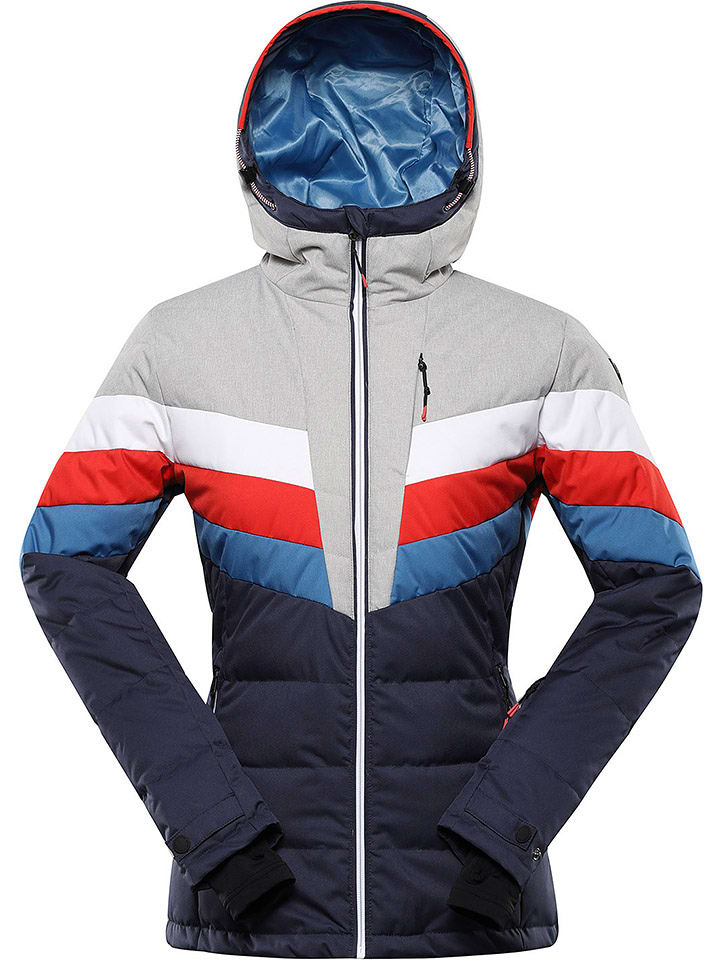 Alpine Pro Kurtka narciarska "Feedra" w kolorze szaro-granatowym rozmiar: L