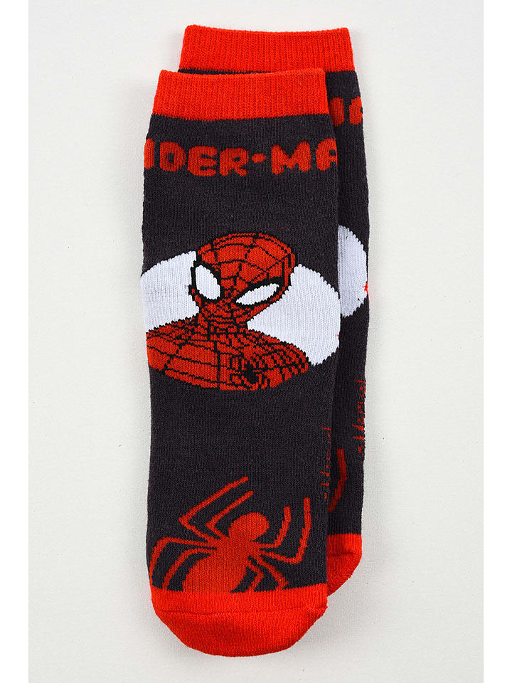 Spiderman Skarpety antypoślizgowe "Spider-Man" w kolorze czarno-czerwonym rozmiar: 23-26