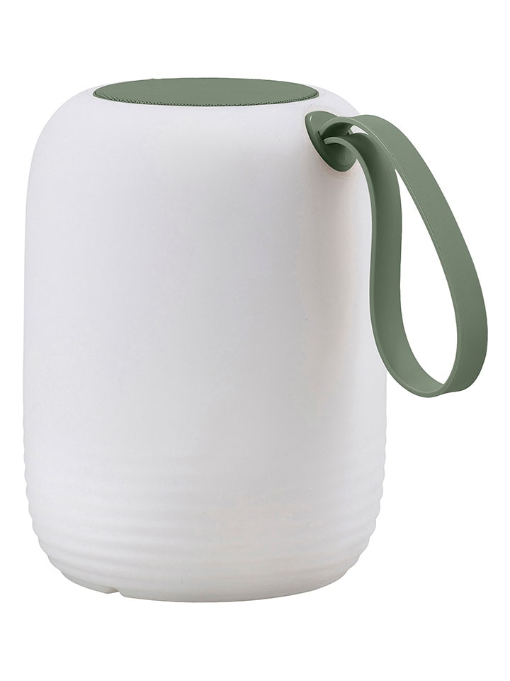 Villa Collection Lampa LED w kolorze biało-zielonym z głośnikiem - wys. 15,5 x Ø 12,5 cm rozmiar: onesize