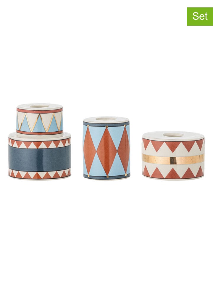 Bloomingville Świeczniki (3 szt.) "Bitja" ze wzorem rozmiar: onesize