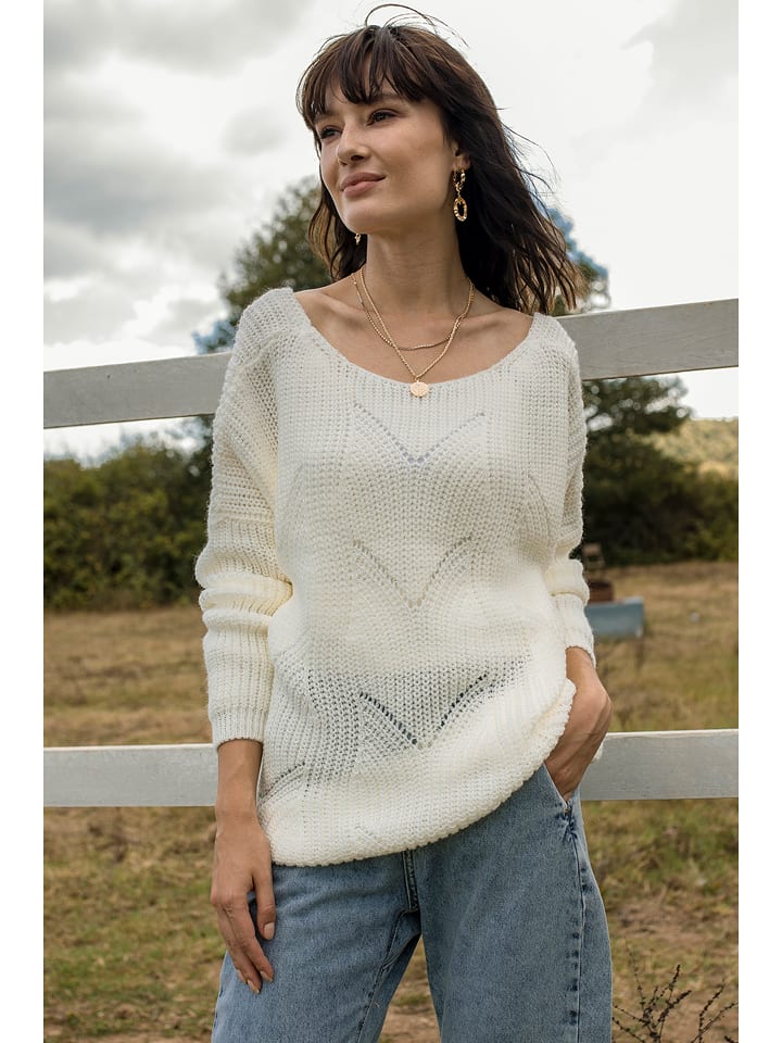 Milan Kiss Sweter w kolorze kremowym rozmiar: S