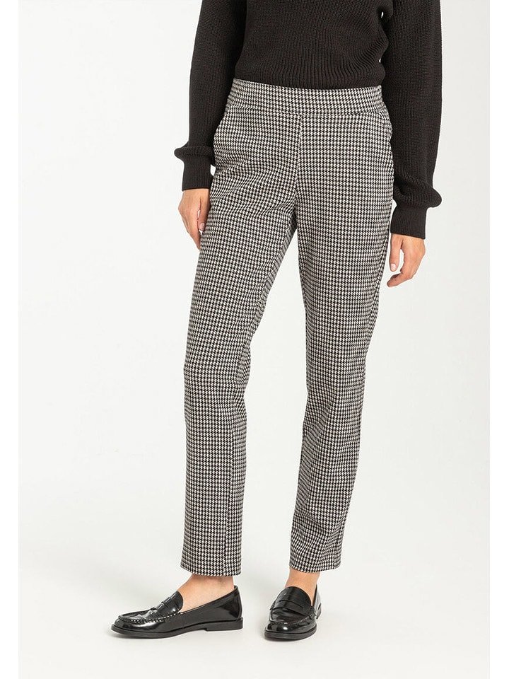 More & More Spodnie w kolorze czarno-białym rozmiar: 36