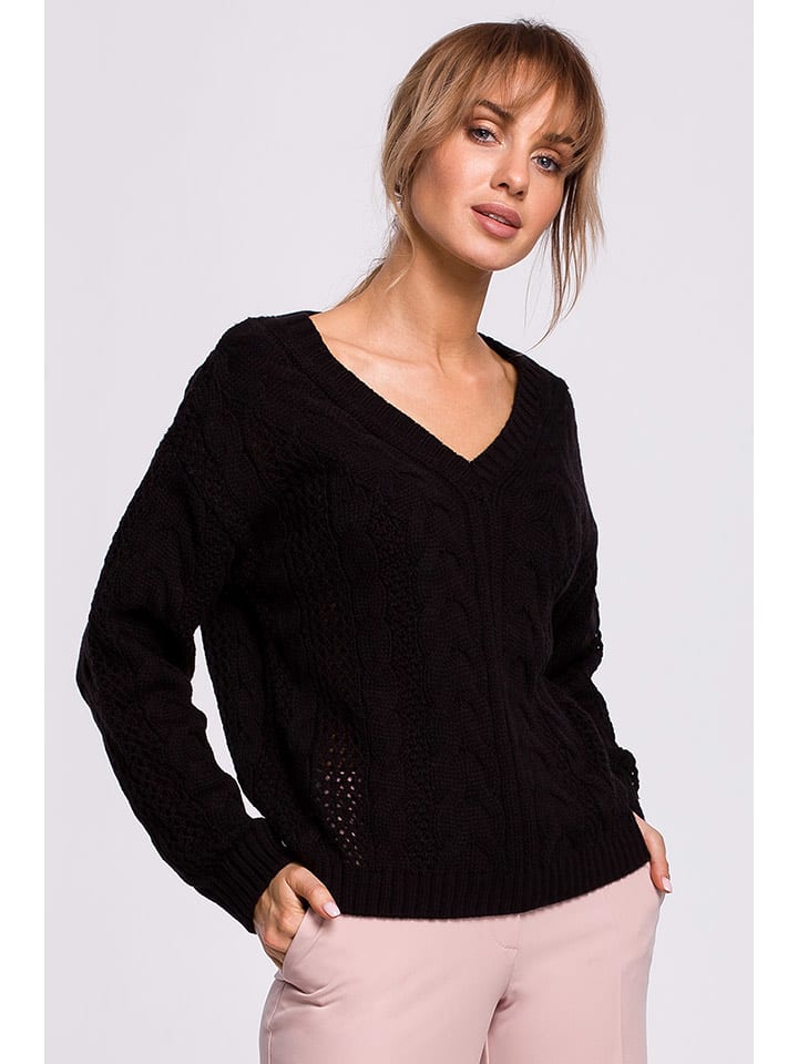 made of emotion Sweter w kolorze czarnym rozmiar: L/XL