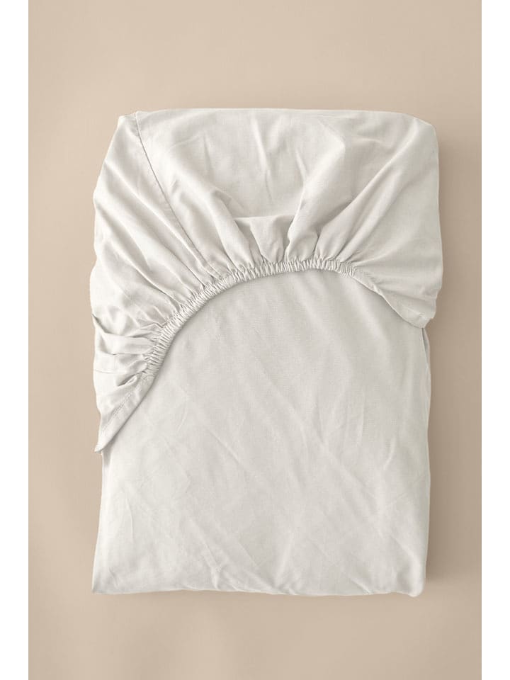 Ellos Home Prześcieradło "Heaven" w kolorze białym na gumce rozmiar: 90x200 cm