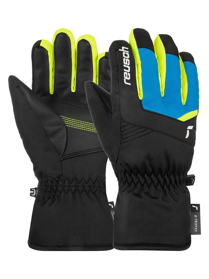Reusch Rękawiczki funkcyjne "Bennet" w kolorze czarno-błękitnym rozmiar: 5,5