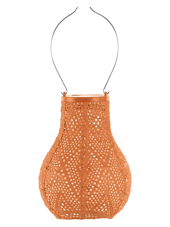 Lumiz Lampion solarny LED "Ikat Bulb" w kolorze pomarańczowym - wys. 20 x Ø 16 cm rozmiar: onesize