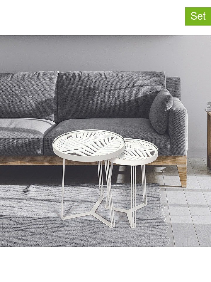 Rétro Chic Stoliki (2 szt.) "Wild" w kolorze białym rozmiar: onesize