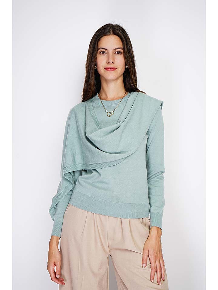 William de Faye Sweter w kolorze turkusowym rozmiar: 40