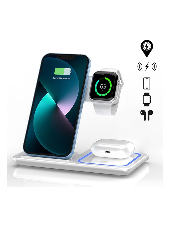 SWEET ACCESS Stacja szybkiego ładowania 3w1 w kolorze białym rozmiar: onesize