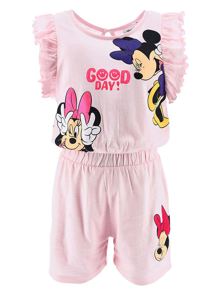 Disney Minnie Mouse Kombinezon "Minnie" w kolorze jasnoróżowym ze wzorem rozmiar: 104