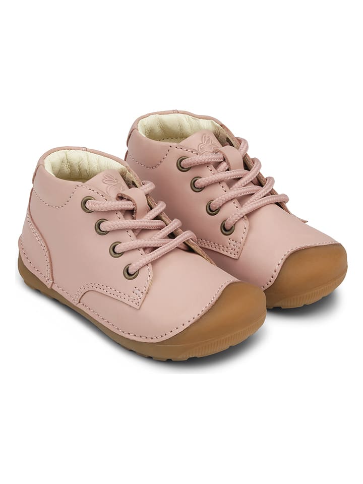 Bundgaard Skórzane buty "Panto" w kolorze jasnoróżowym do nauki chodzenia rozmiar: 25