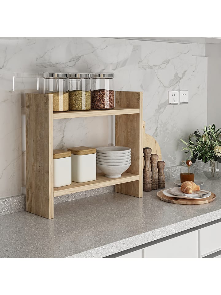 HanahHome Regał kuchenny "Denver" w kolorze beżowym - 34 x 10 x 30 cm rozmiar: onesize