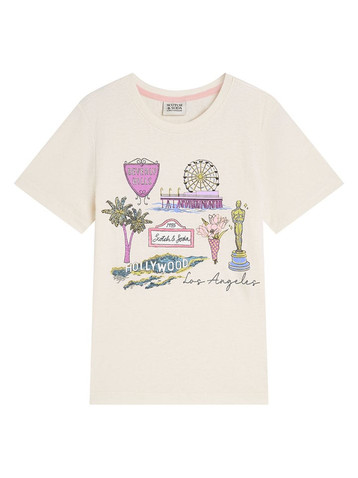 Scotch & Soda Koszulka w kolorze kremowym rozmiar: 134/140