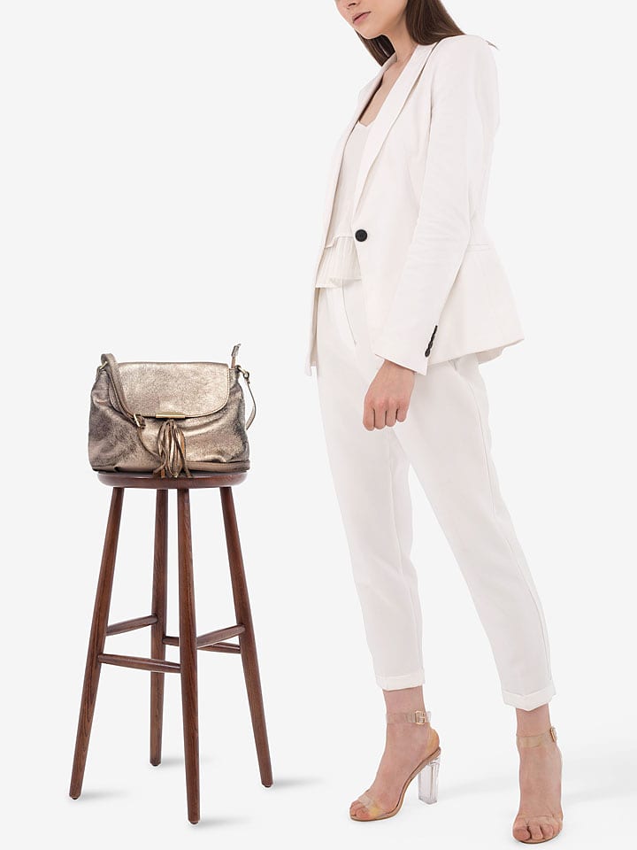 Pia Sassi Skórzana torebka "Serra Dolcerdome" w kolorze złotym - 27 x 22 x 10 cm rozmiar: onesize