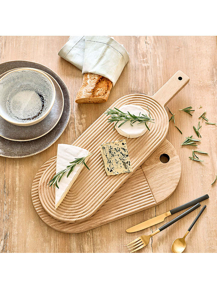 Zeller Deska "Stripes" w kolorze jasnobrązowym do krojenia - 50,8 x 16 cm rozmiar: onesize