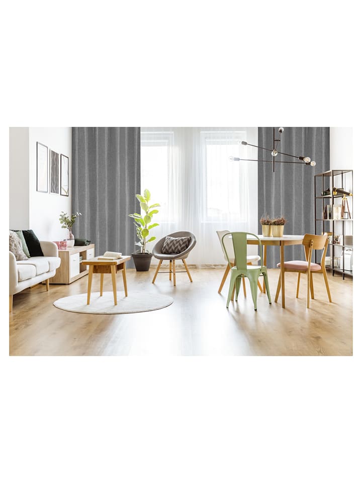 Lifa Living Zasłona "Luxe" w kolorze srebrnoszarym rozmiar: 150x260 cm