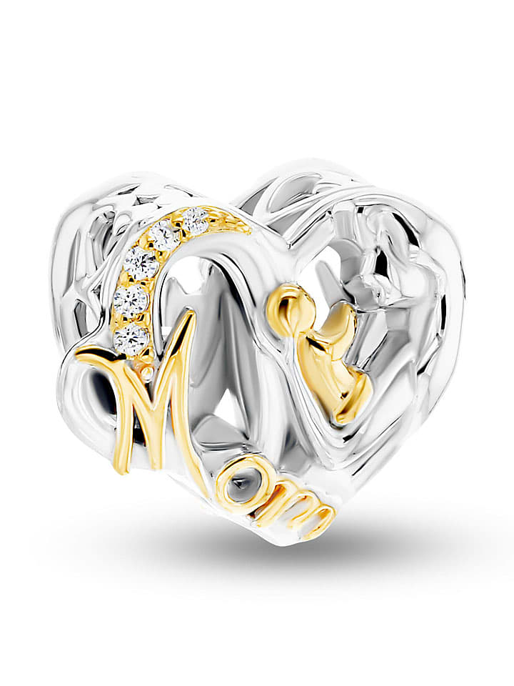 CHARM'S Pozłacany charms z cyrkoniami rozmiar: onesize