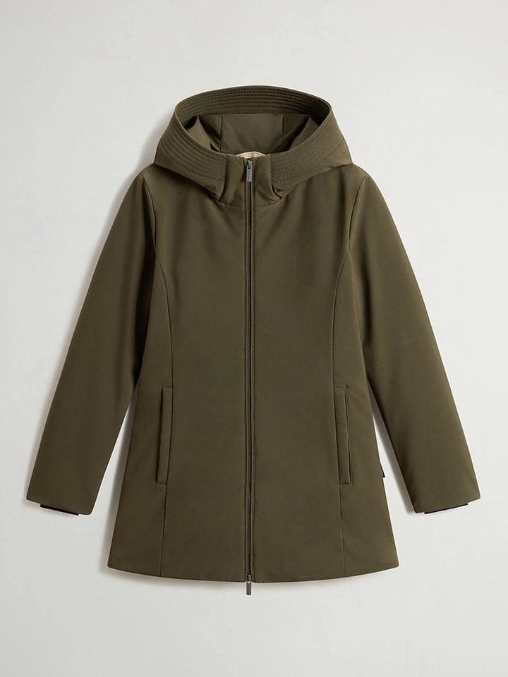 Woolrich Parka puchowa "New Firth" w kolorze khaki rozmiar: L