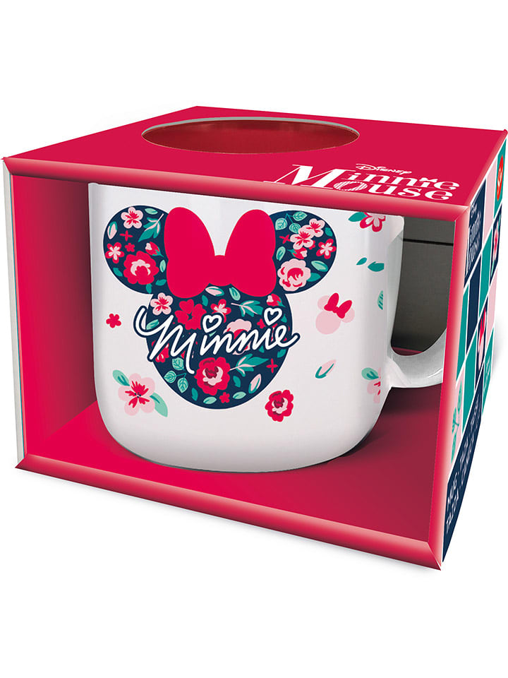 Stor Kubek "Minnie Mouse" w kolorze białym ze wzorem - 400 ml rozmiar: onesize