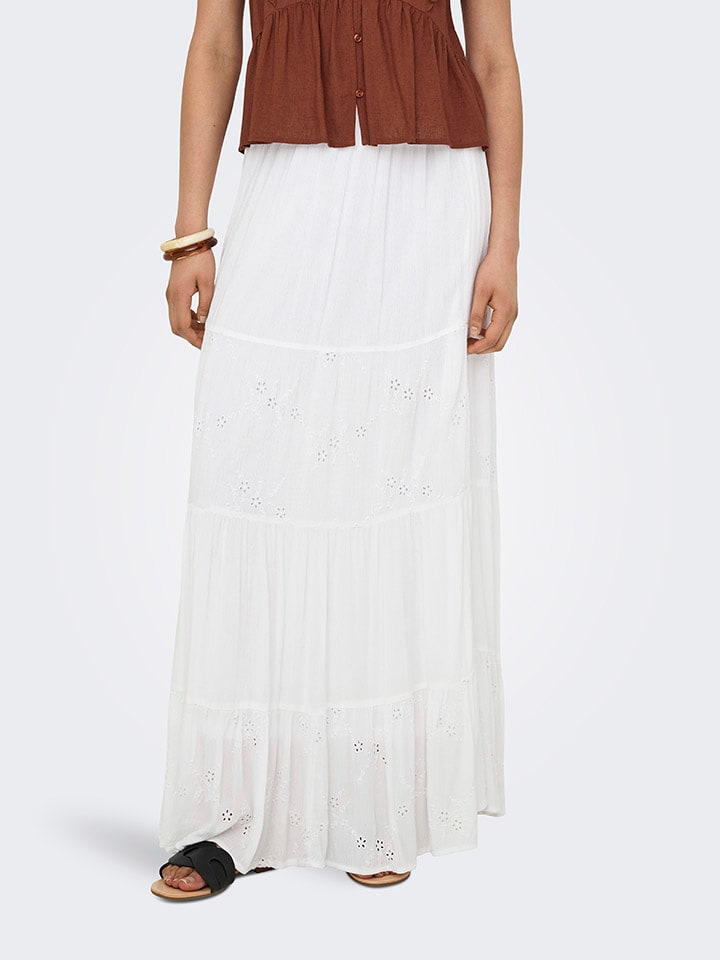 ONLY Spódnica "Chiara" w kolorze białym rozmiar: XL