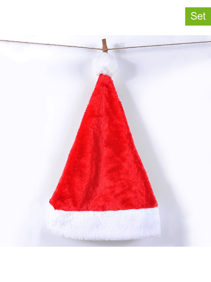 Hollybell Czapki świąteczne (2 szt.) w kolorze czerwonym - 42 x 30 cm rozmiar: onesize