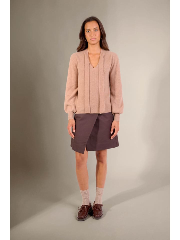 Perfect Cashmere Kaszmirowy sweter "Noty" w kolorze karmelowym rozmiar: L