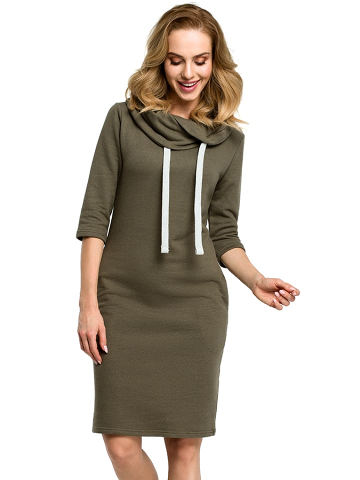made of emotion Sukienka w kolorze khaki rozmiar: XL