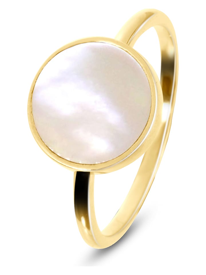 DI GIORGIO Pozłacany pierścionek z masą perłową rozmiar: 54