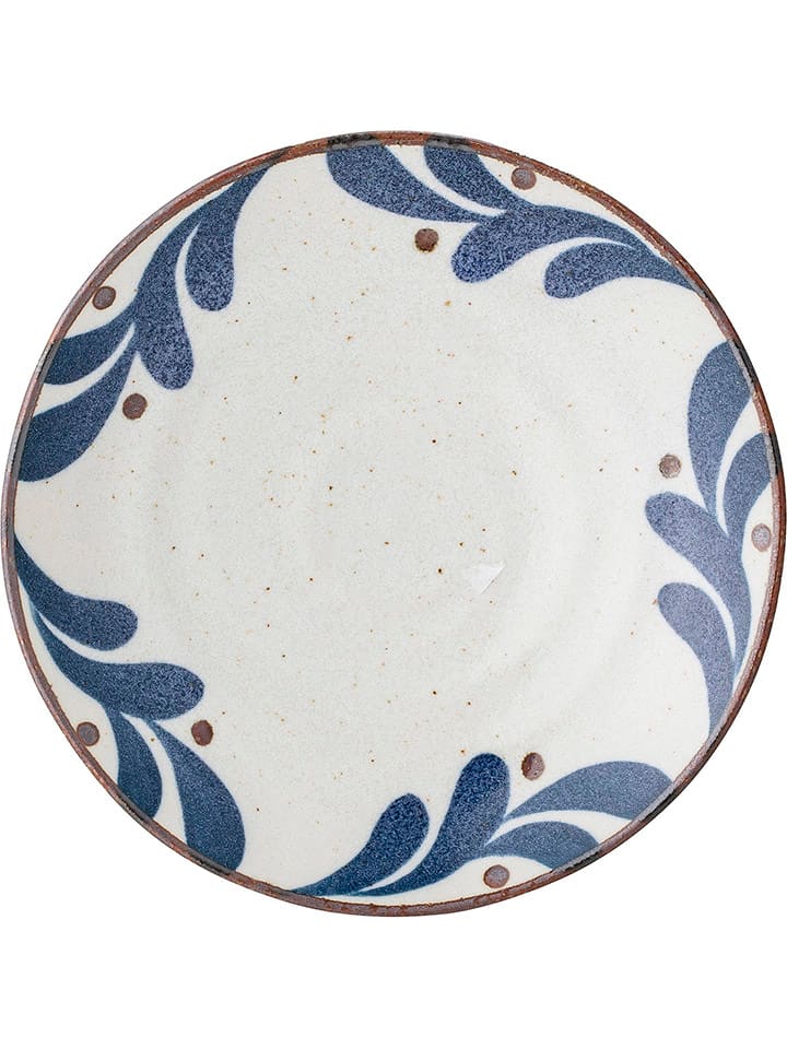 Bloomingville Talerzyk deserowy "Camellia" w kolorze biało-niebieskim - Ø 16 cm rozmiar: onesize