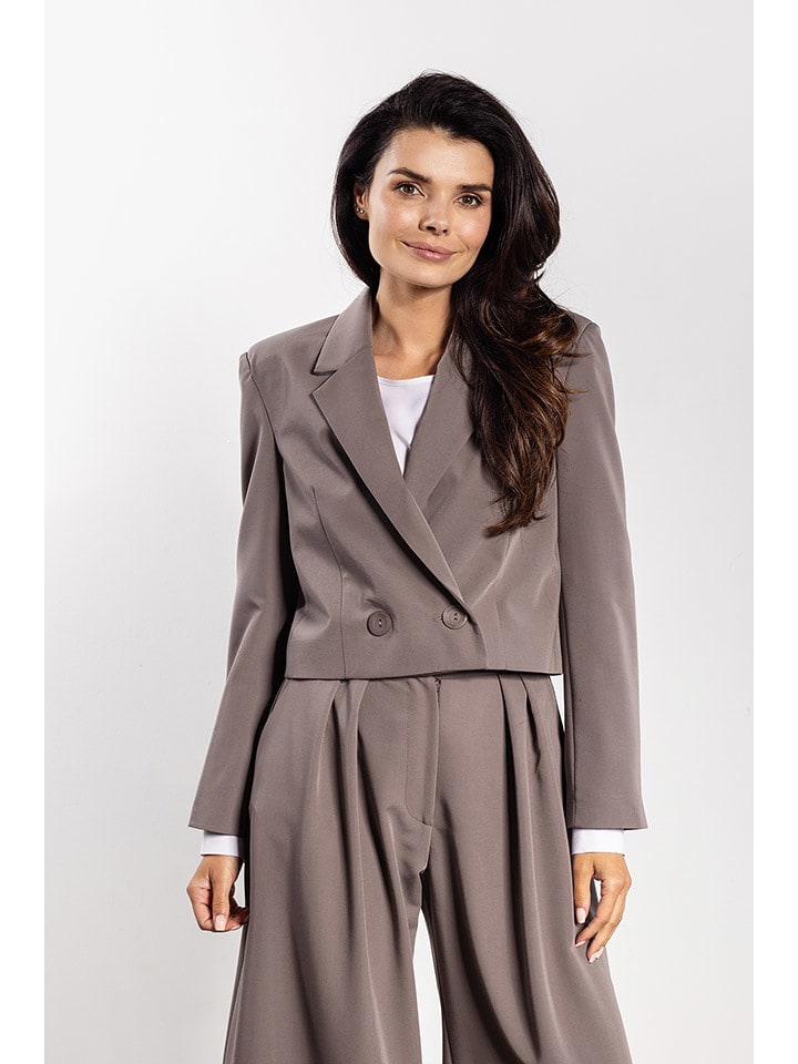 Awama Blezer w kolorze szarobrązowym rozmiar: M