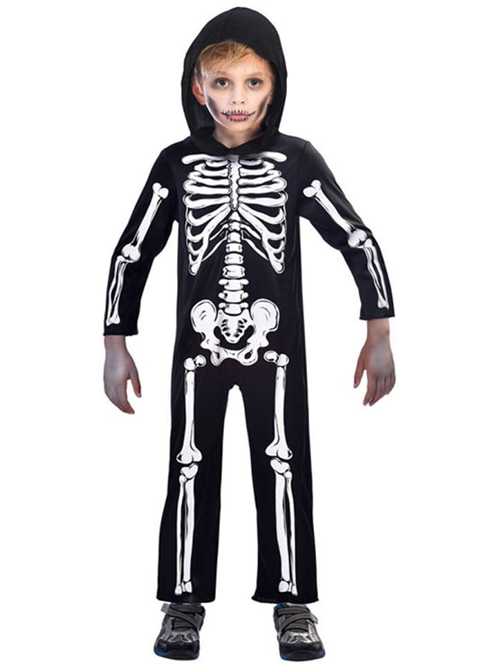 amscan Kombinezon kostiumowy "Skeleton" w kolorze czarnym rozmiar: 104-116