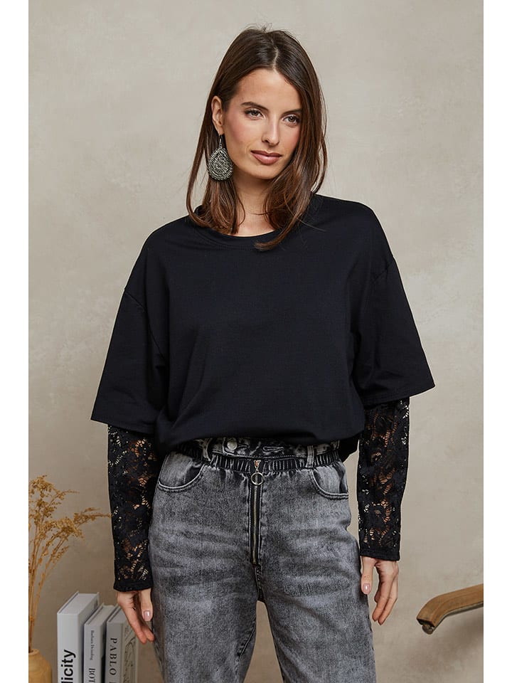 Plume Bluza "Reyne" w kolorze czarnym rozmiar: M