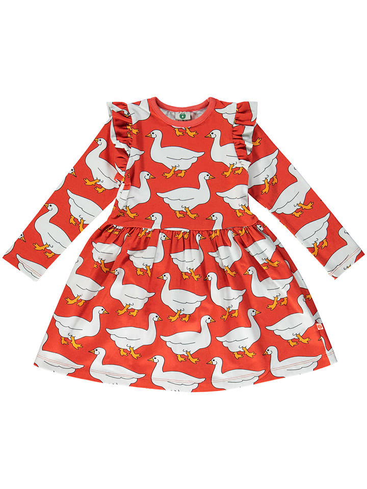 Småfolk Sukienka w kolorze czerwono-białym rozmiar: 122/128