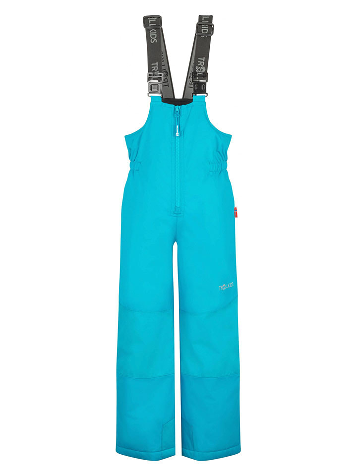 Trollkids Spodnie narciarskie "Nordkapp" w kolorze turkusowym rozmiar: 104