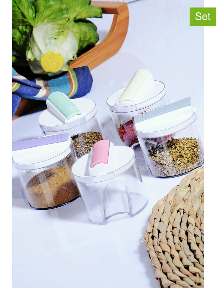 Violeta Home Przyprawniki (5 szt.) w różnych kolorach - wys. 5 cm rozmiar: onesize