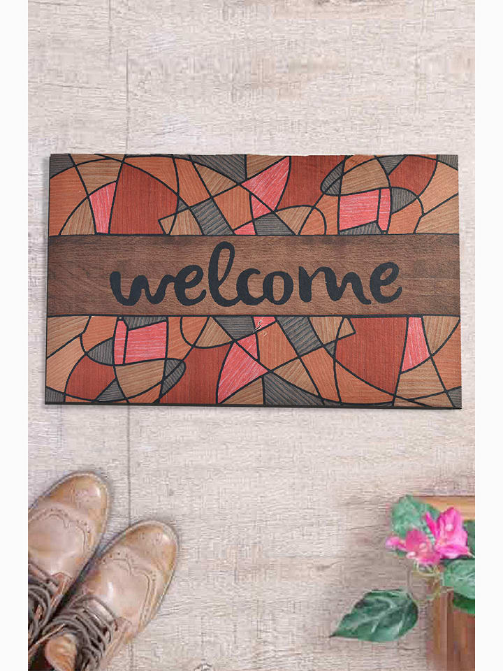 ABERTO DESIGN Wycieraczka "Come" ze wzorem rozmiar: 40x60 cm