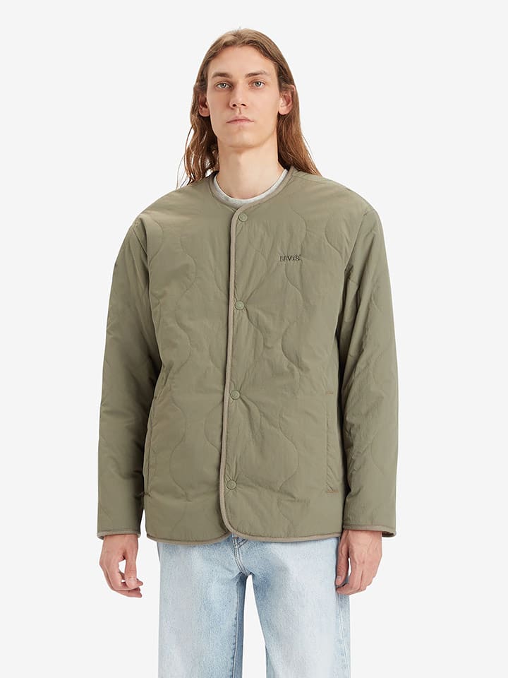 Levi´s Dwustronna kurtka przejściowa w kolorze oliwkowo-beżowym rozmiar: L