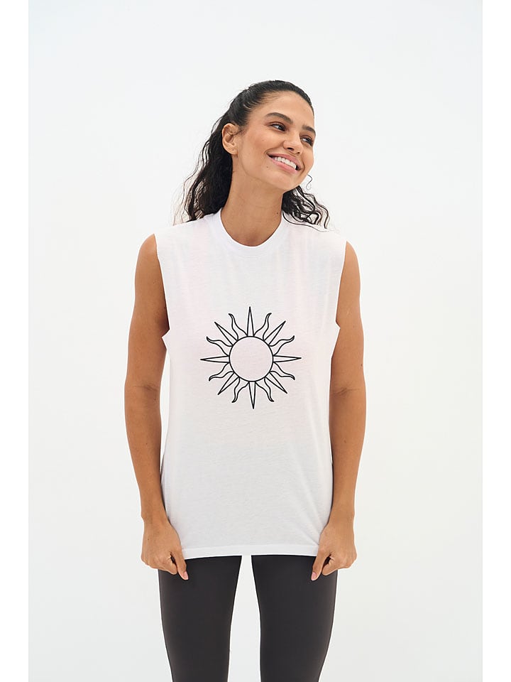 Onamaste Top sportowy "Olivia" w kolorze białym rozmiar: S/M