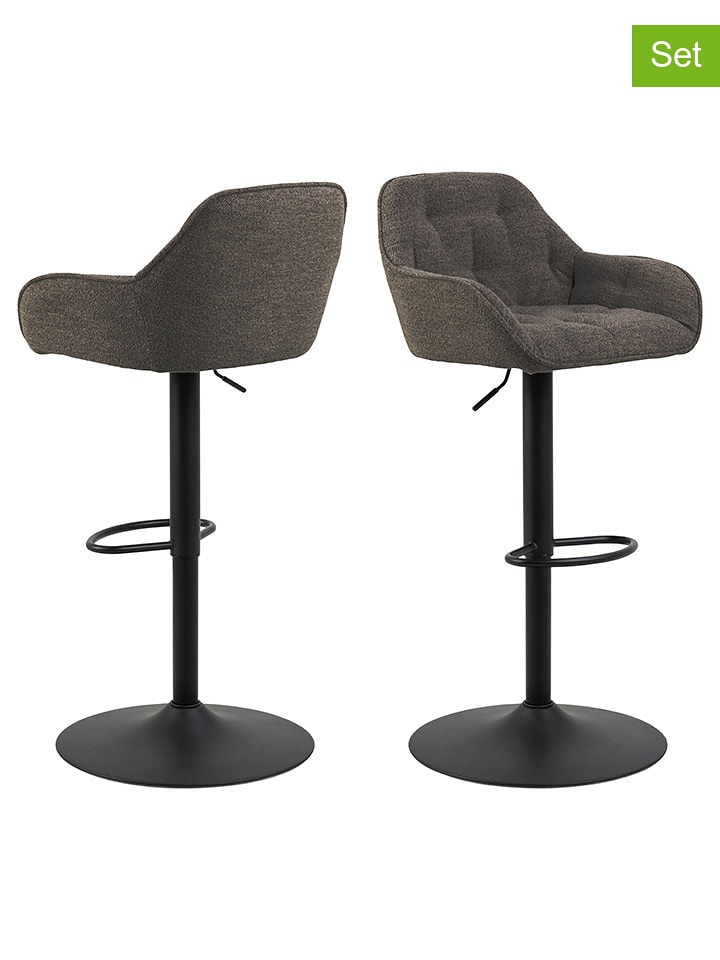 Actona Hockery barowe (2 szt.) "Brooke" w kolorze szarobrązowym - 52 x 109 x 52 cm rozmiar: onesize