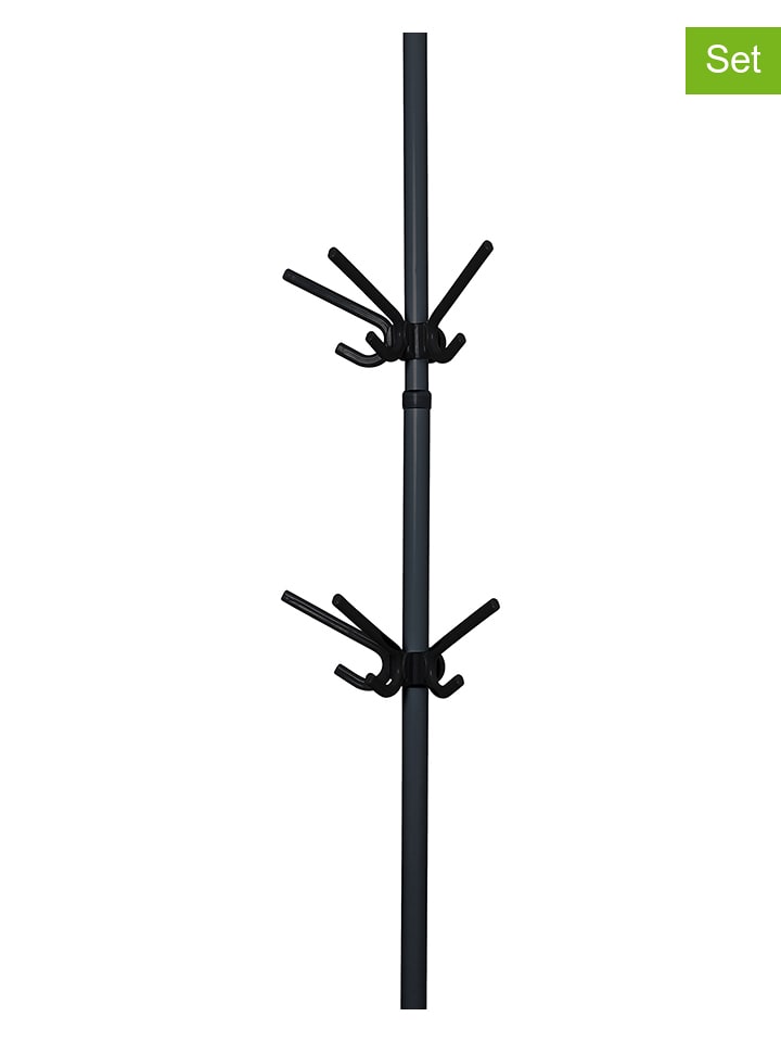 Wenko Wieszaki (2 szt.) "Herkules" w kolorze czarnym - 29 x 12,5 x 15 cm rozmiar: onesize