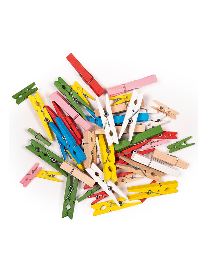 folia PAPER Drewniane klamerki (48 szt.) w różnych kolorach rozmiar: onesize